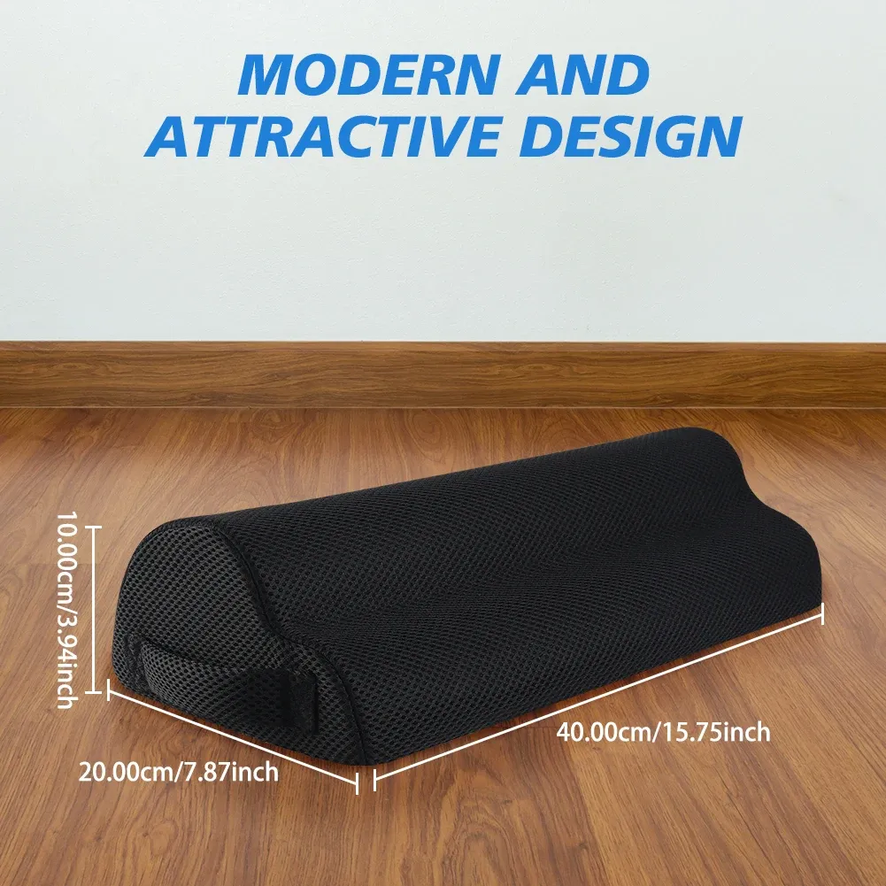 Repose-pied de bureau en mousse à mémoire de forme avec coussin surélevé pour les jambes, à placer sous le bureau pour le jeu et le télétravail 2