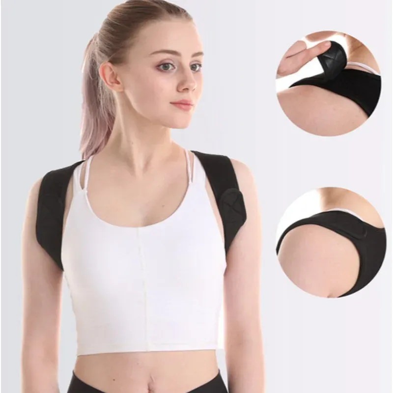 Correcteur de posture invisible pour le dos, attelle d'épaule réglable pour enfants et adultes 4