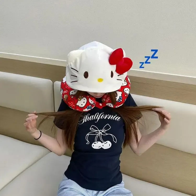 Coussin de voyage à capuche, vue rapprochée