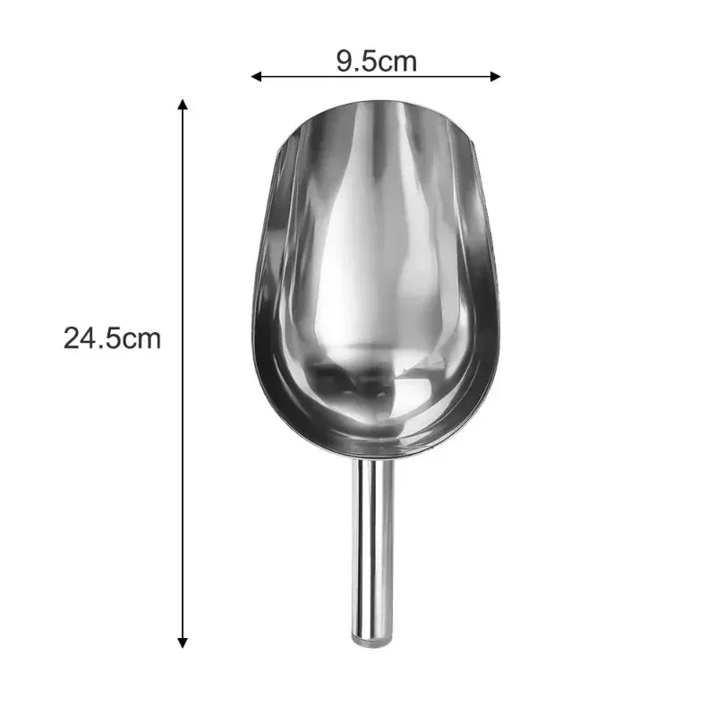 Pelle à glace multifonctionnelle en acier inoxydable avec cuillères doseuses pour aliments, café en grains et farine, lot de 3 8