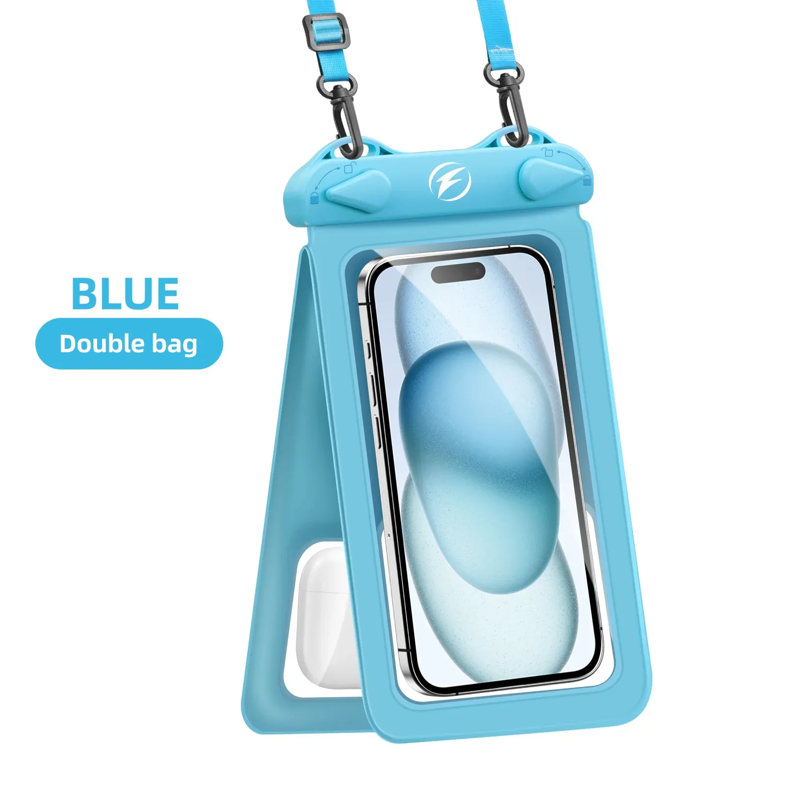 Pochette étanche en PVC pour smartphone, sac de plongée à double poche compatible iPhone, Samsung, Xiaomi et Huawei 11