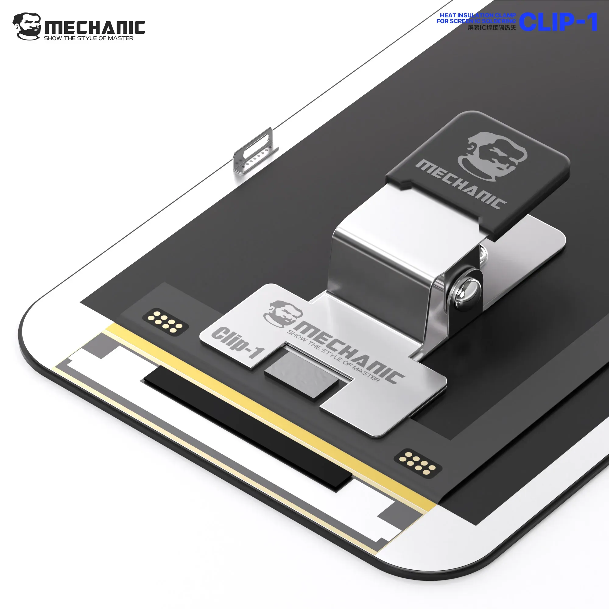 Pince de fixation MECHANIC Clip-1 pour câbles en nappe – Prévient le déplacement et les soudures froides lors des réparations de puces d'écrans de téléphones portables 5