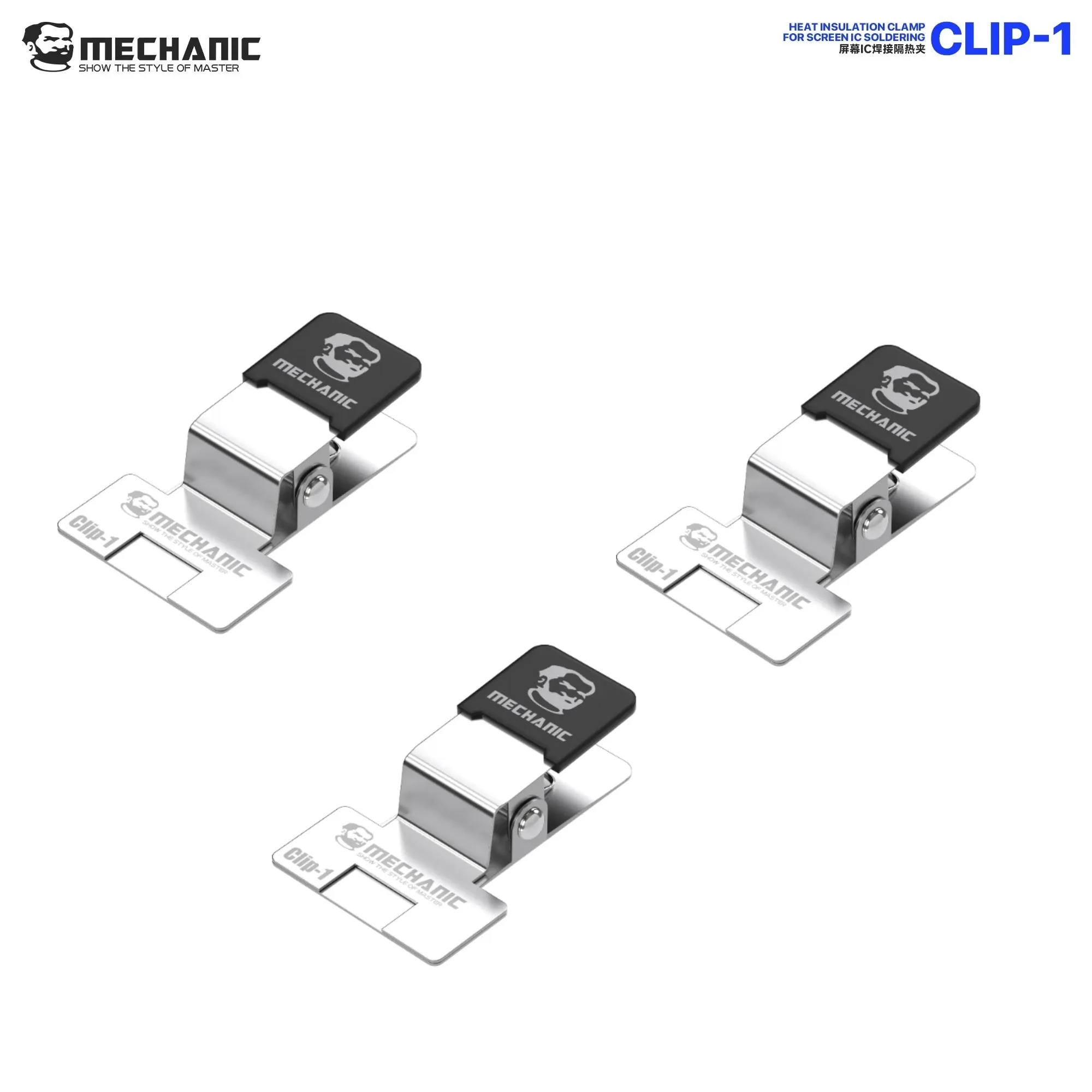 Pince de fixation MECHANIC Clip-1 pour câbles en nappe – Prévient le déplacement et les soudures froides lors des réparations de puces d'écrans de téléphones portables 8