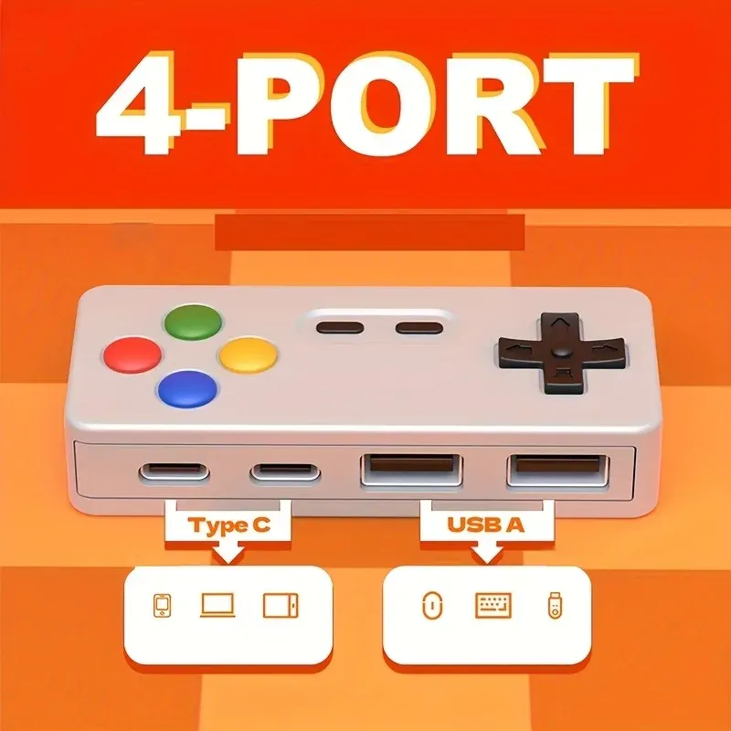 Détail de la finition du hub USB