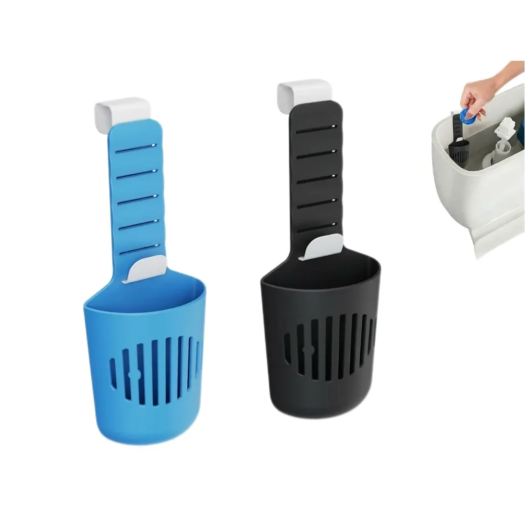 Support de tablettes en silicone pour réservoir de toilettes, nettoyant et désodorisant polyvalent à suspendre sur la cuvette 10