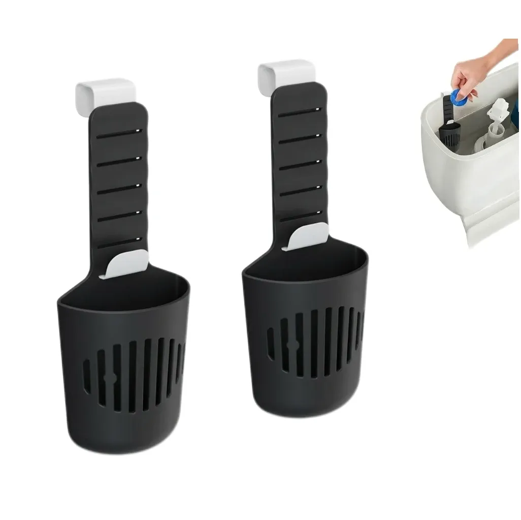 Support de tablettes en silicone pour réservoir de toilettes, nettoyant et désodorisant polyvalent à suspendre sur la cuvette 9