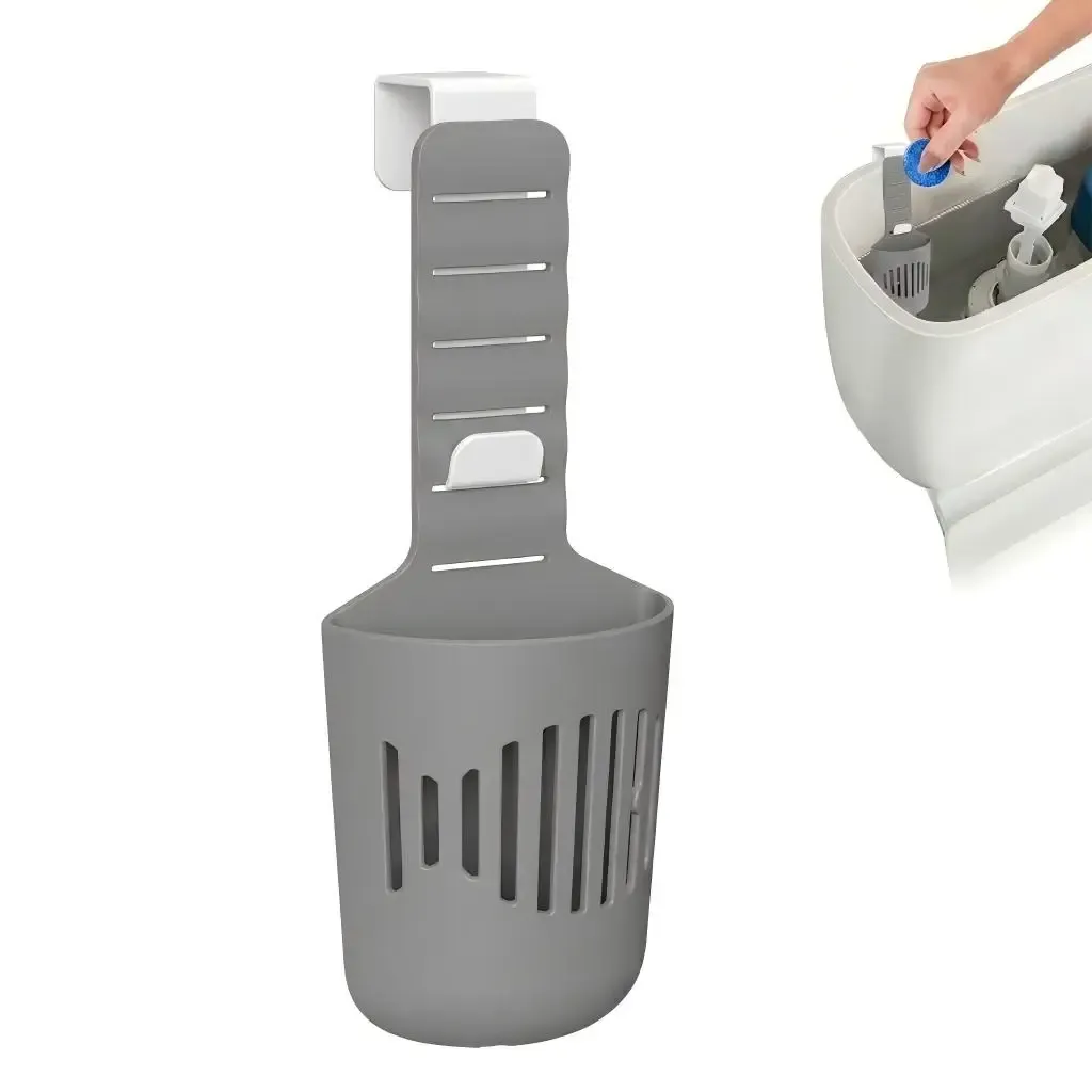 Support de tablettes en silicone pour réservoir de toilettes, nettoyant et désodorisant polyvalent à suspendre sur la cuvette 12