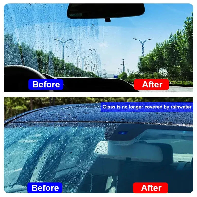Effet hydrophobe sous la pluie