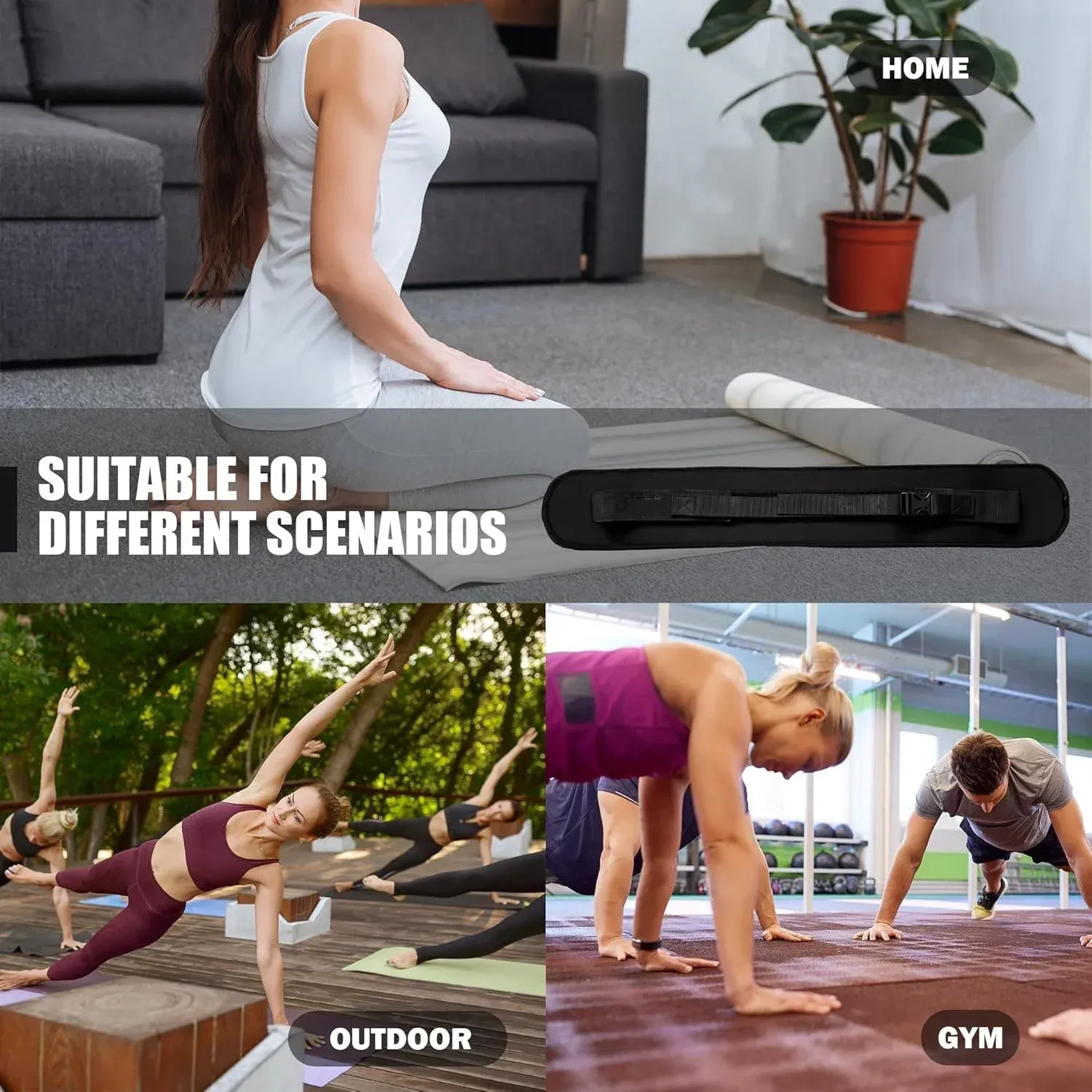 Ceinture unisexe pour poussées de hanche et renforcement des fessiers (Glute Bridge), avec poids intégrés à la taille 4
