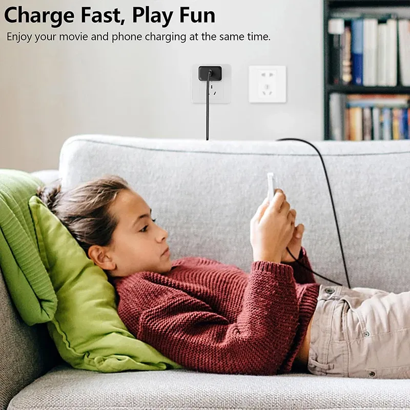 Chargeur mural USB-C rapide 25 W avec câble USB-C vers USB-C, compatible Samsung Galaxy et iPhone 5