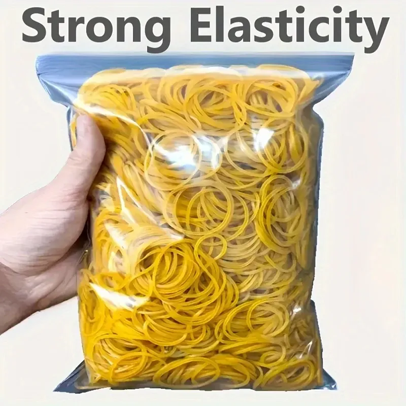 Élastiques jaunes haute élasticité, lot de 100, 300 ou 666 pièces, diamètre 38 mm, caoutchouc naturel durable - Image 1