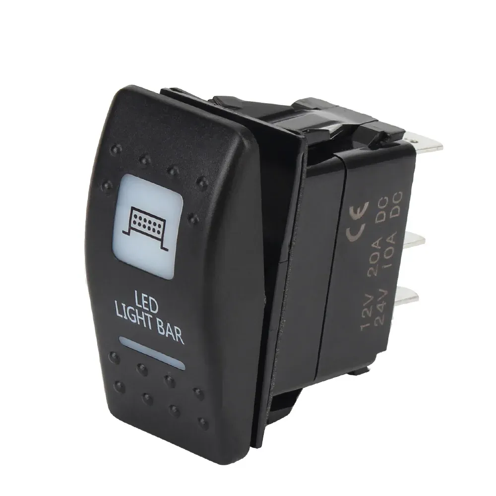 Barre lumineuse LED DC12-24V pour feux arrière et avant, avec klaxon, compatible Can-Am Maverick Commander et Polaris UTV, interrupteur à bascule inclus - Image 1