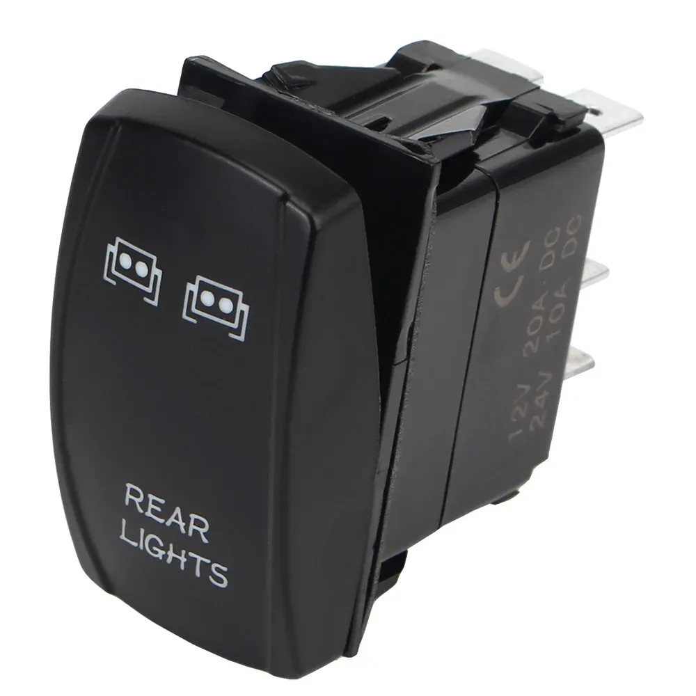 Barre lumineuse LED DC12-24V pour feux arrière et avant, avec klaxon, compatible Can-Am Maverick Commander et Polaris UTV, interrupteur à bascule inclus 7