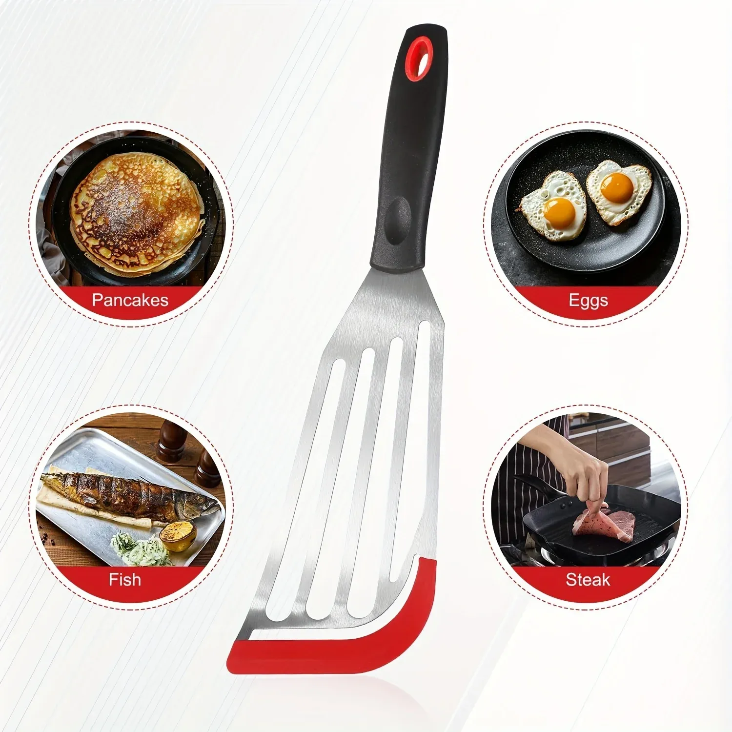Spatule en silicone et acier inoxydable, finition soignée
