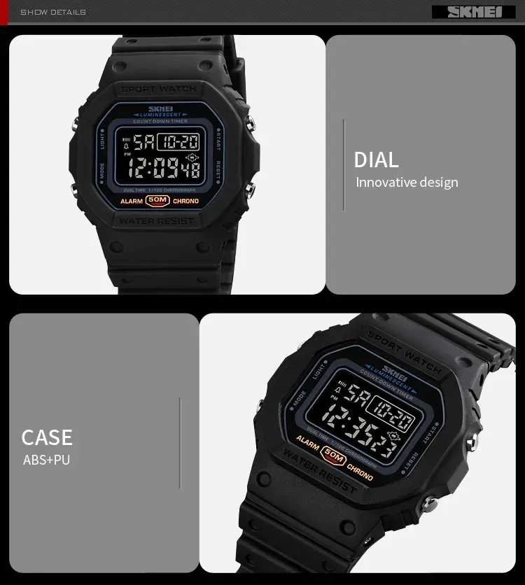 Montre SKMEI 1628, vue de face