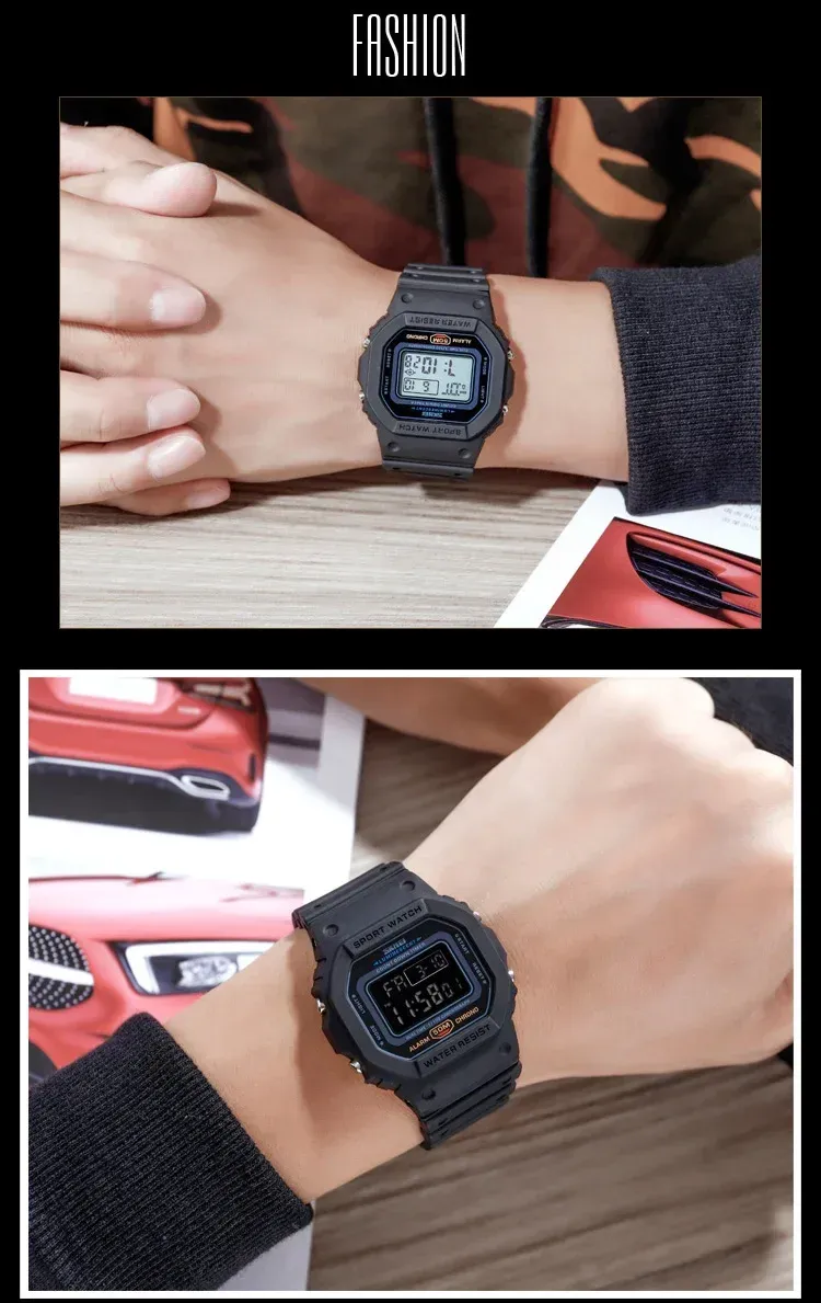 Montre SKMEI 1628, affichage nocturne