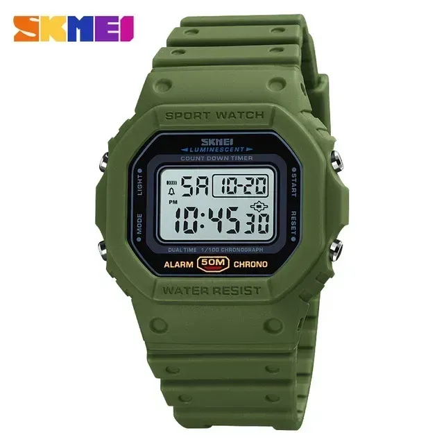 SKMEI 1628 Montre Numérique de Sport Homme Étanche, Électronique, Style Militaire Rétro-éclairé 11