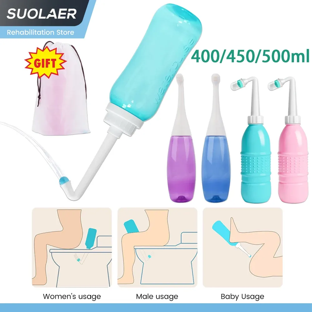 Bidet portable en spray, bidet de voyage pour femmes enceintes et bouteille de lavage pour bébé, lot de 4 x 500 ml - Image 1