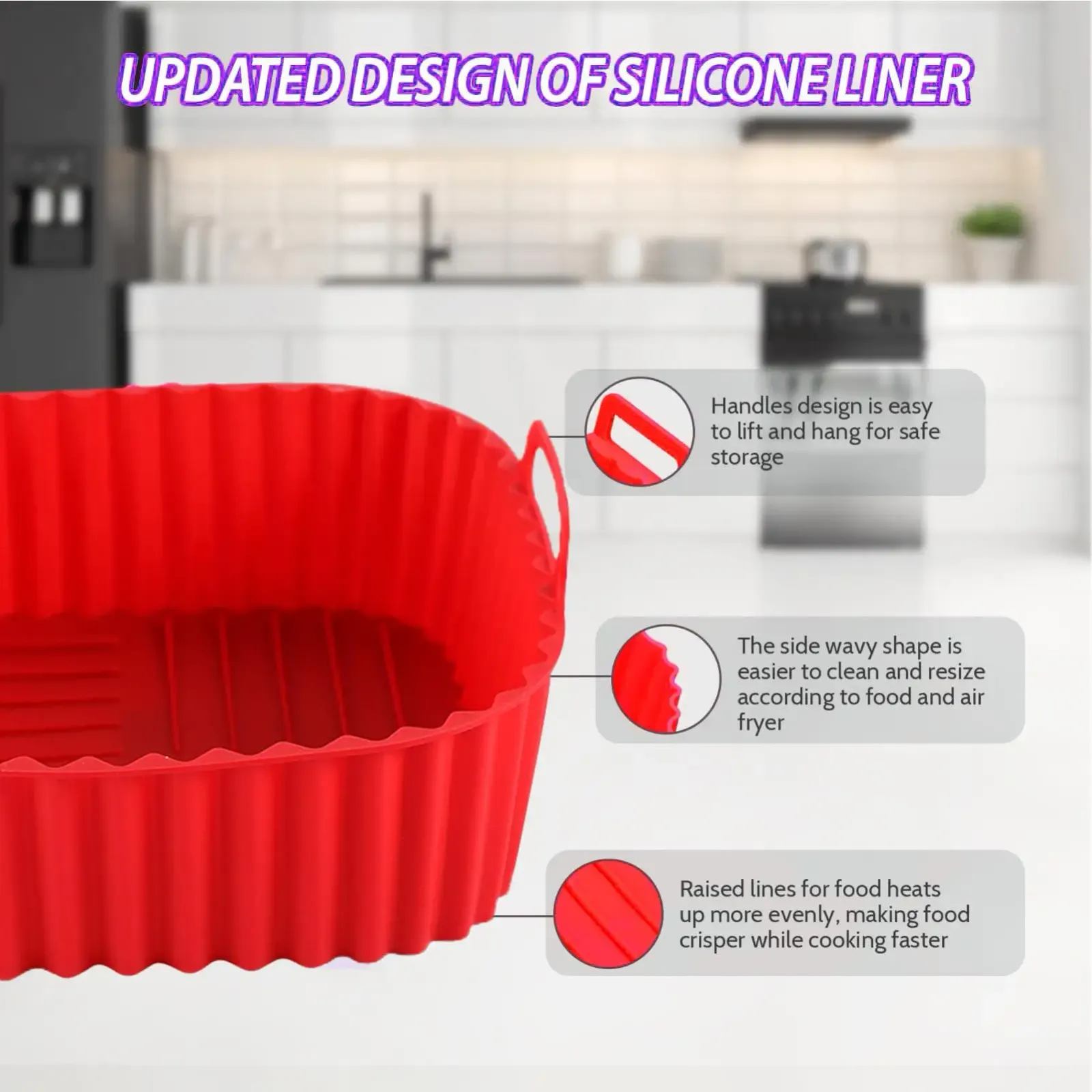 Accessoire en silicone pour four et friteuse à air