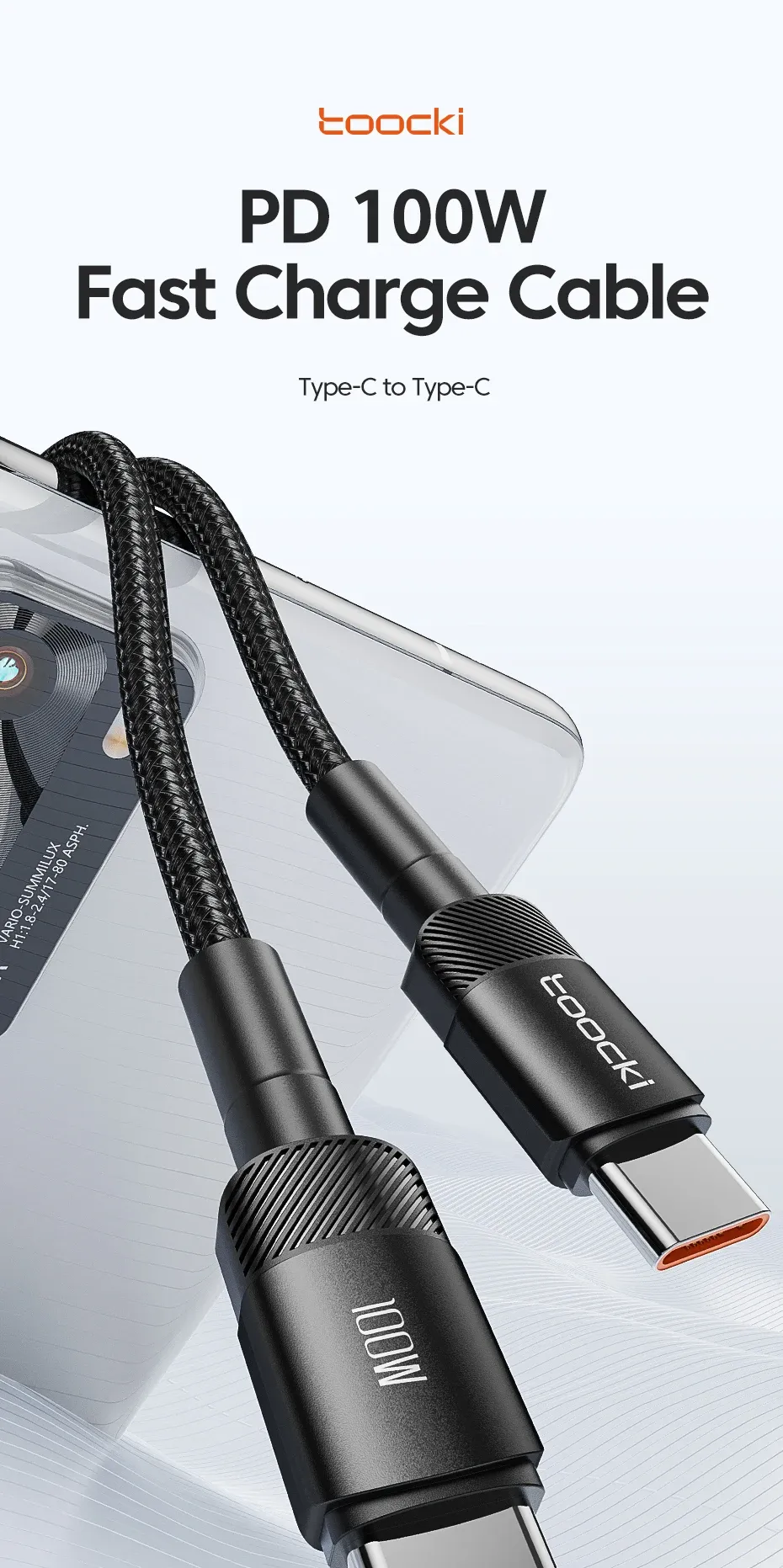 Charge rapide 100 W pour ordinateur portable et smartphone