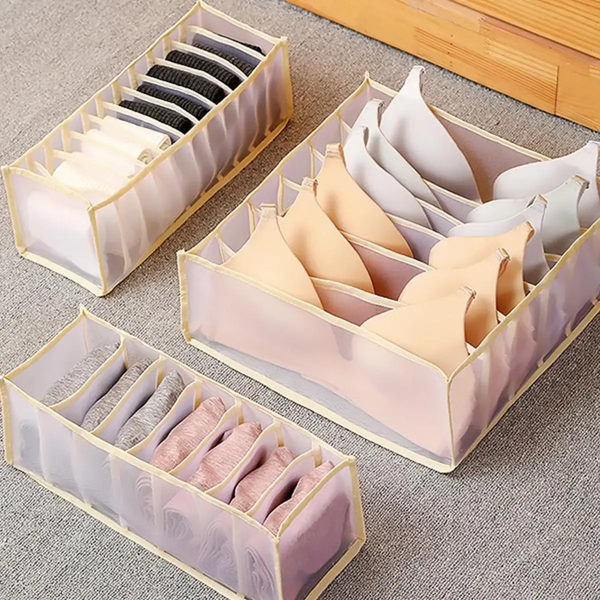 Organisateur de placard pour chaussettes et sous-vêtements en situation