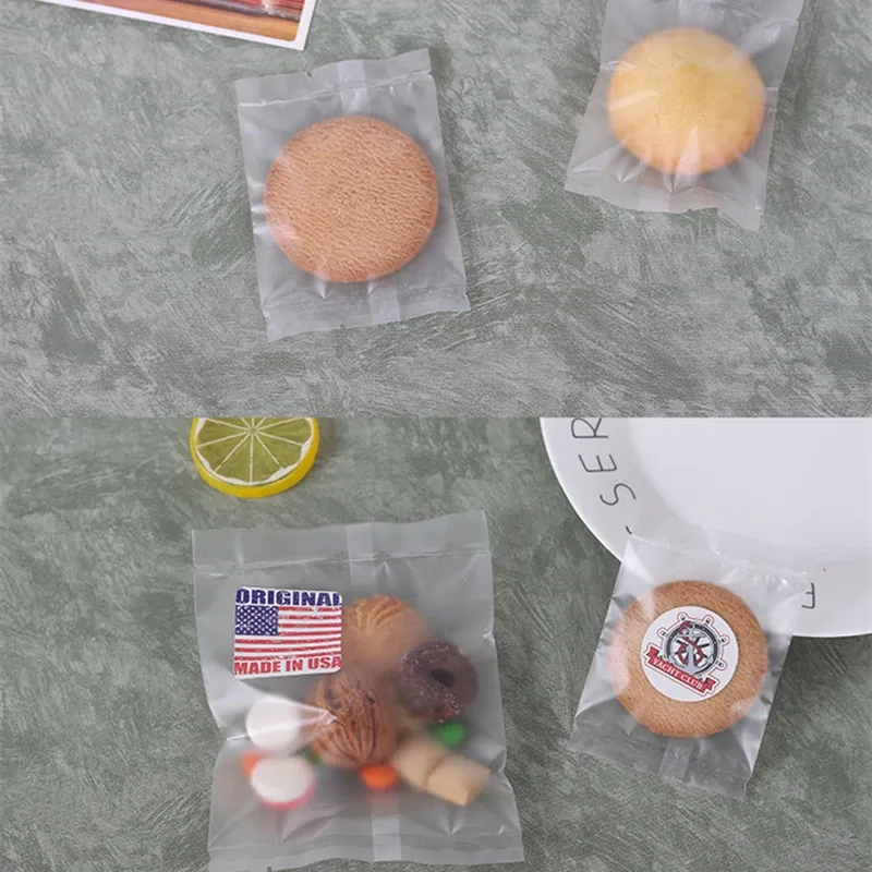 Sacs d'emballage en plastique givré alimentaire, épais et réutilisables pour biscuits, bonbons, cookies et gâteaux, avec machine de scellage LBSISI (usage bricolage, cuisson et cadeau) 2