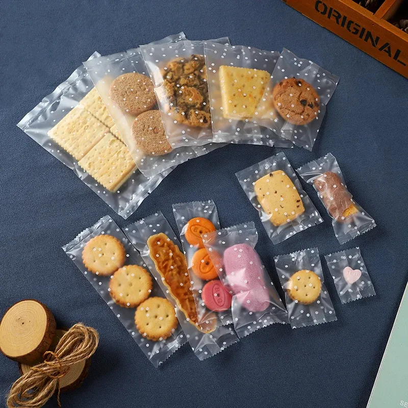 Sacs d'emballage en plastique givré alimentaire, épais et réutilisables pour biscuits, bonbons, cookies et gâteaux, avec machine de scellage LBSISI (usage bricolage, cuisson et cadeau) 3