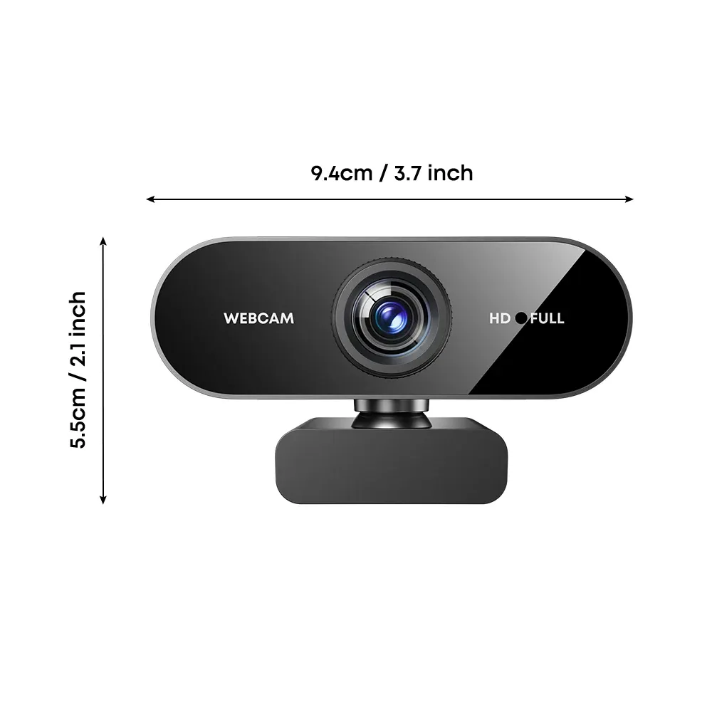 Webcam FHD 1080p avec microphone, caméra USB pour ordinateur portable et de bureau, grand angle pour cours en ligne et visioconférence, Live S 6
