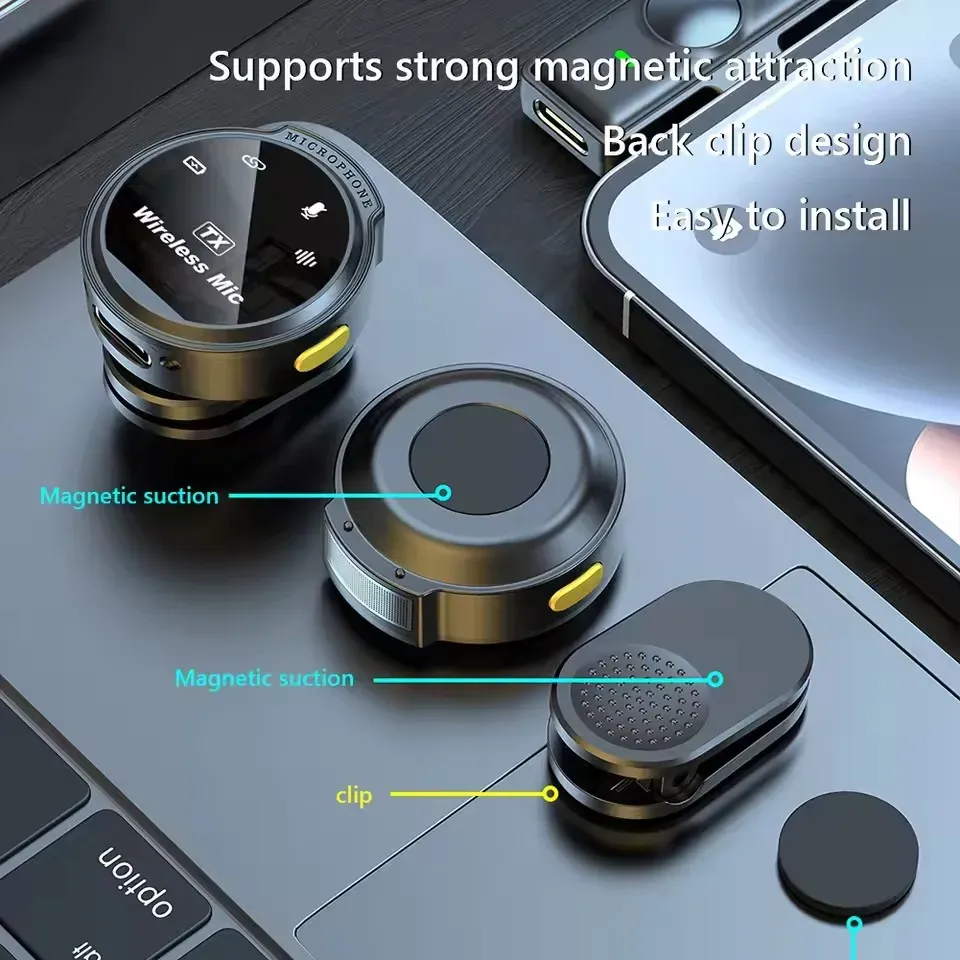 Microphone cravate sans fil, vue détaillée