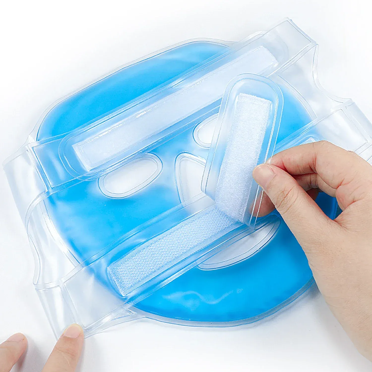 Masque Rafraîchissant en Gel pour le Visage et les Yeux, Compresse Thérapie Chaud/Froid en PVC 2