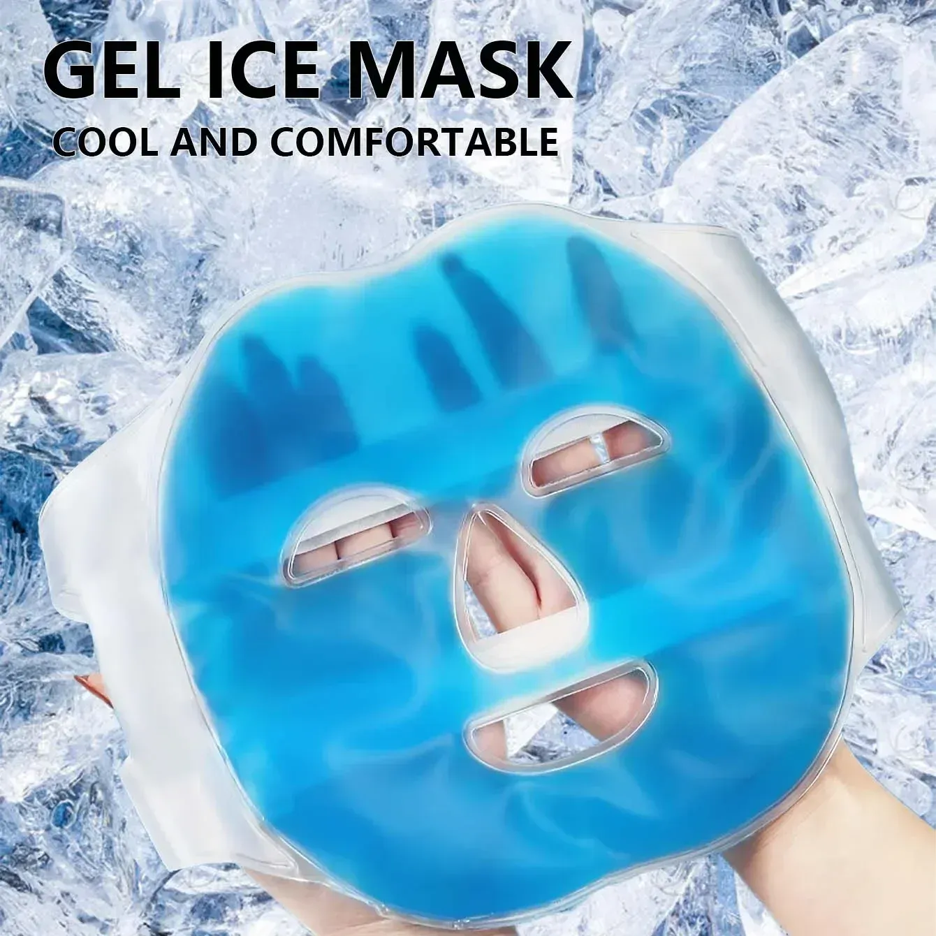 Masque rafraîchissant visage en gel, vue d'ensemble