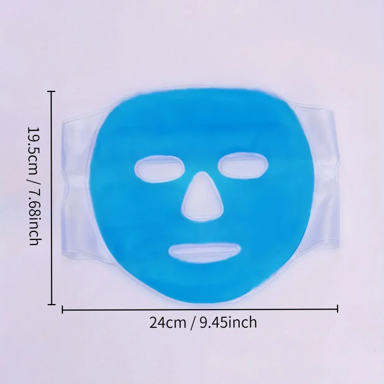 Masque rafraîchissant en gel, détail des finitions