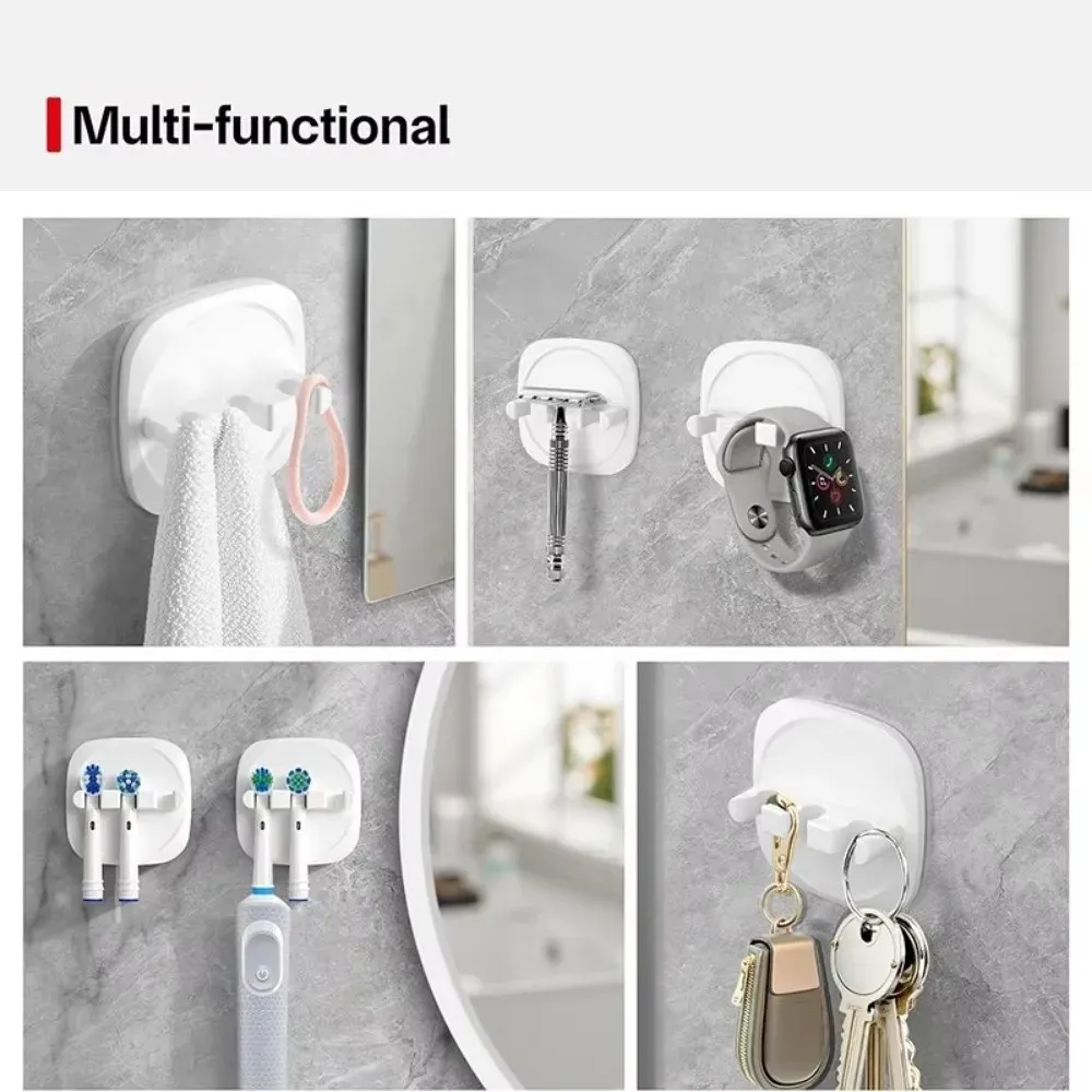 Support mural auto-adhésif, étanche et résistant à l'usure pour brosse à dents électrique 4