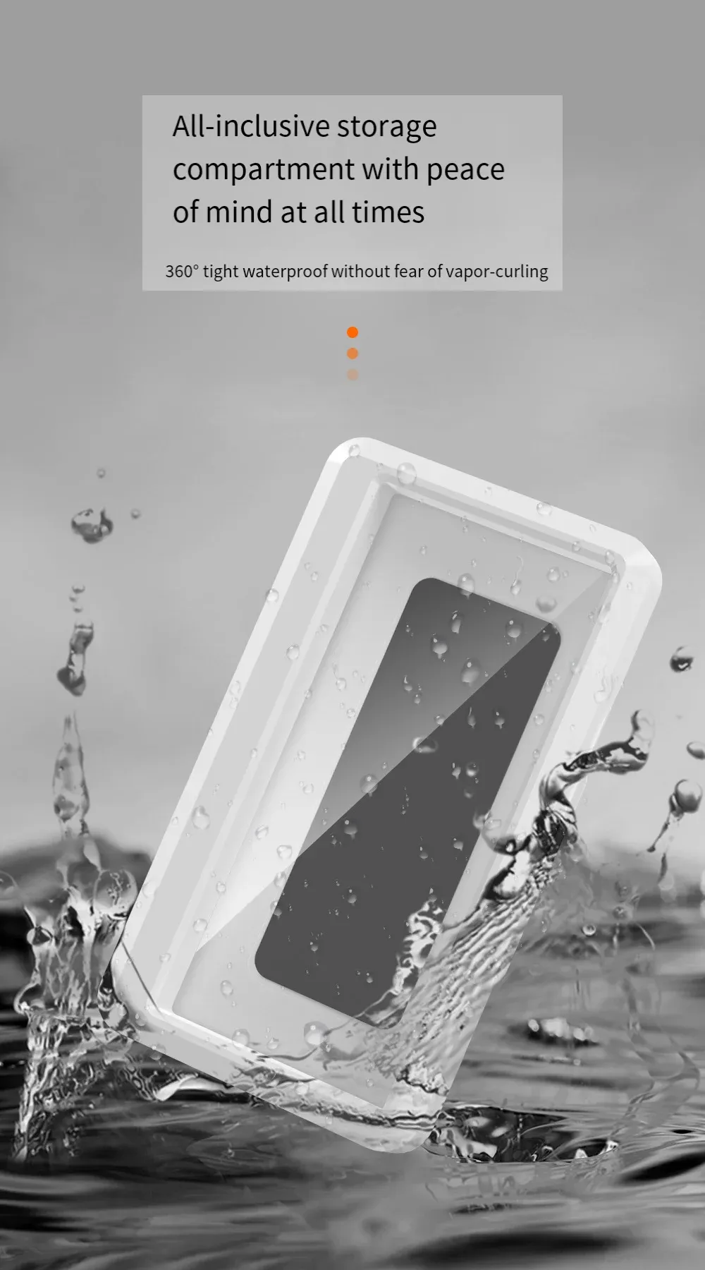 Support de téléphone étanche, protection contre les éclaboussures