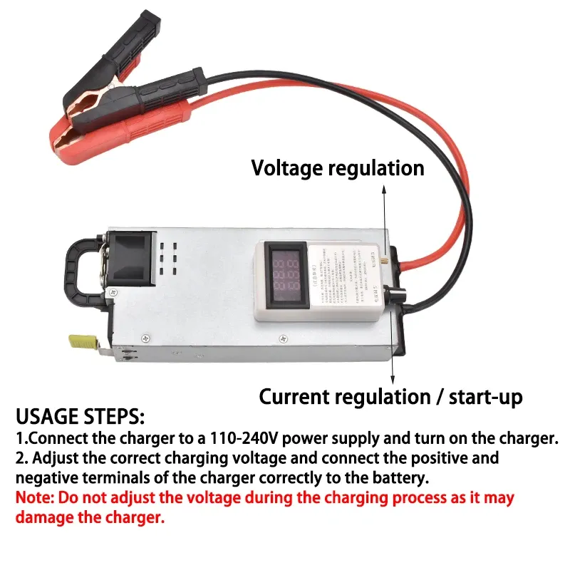 Chargeur rapide LiFePO4 14,6 V, réglable de 3 à 15 V et de 2 à 62 A - Image 1
