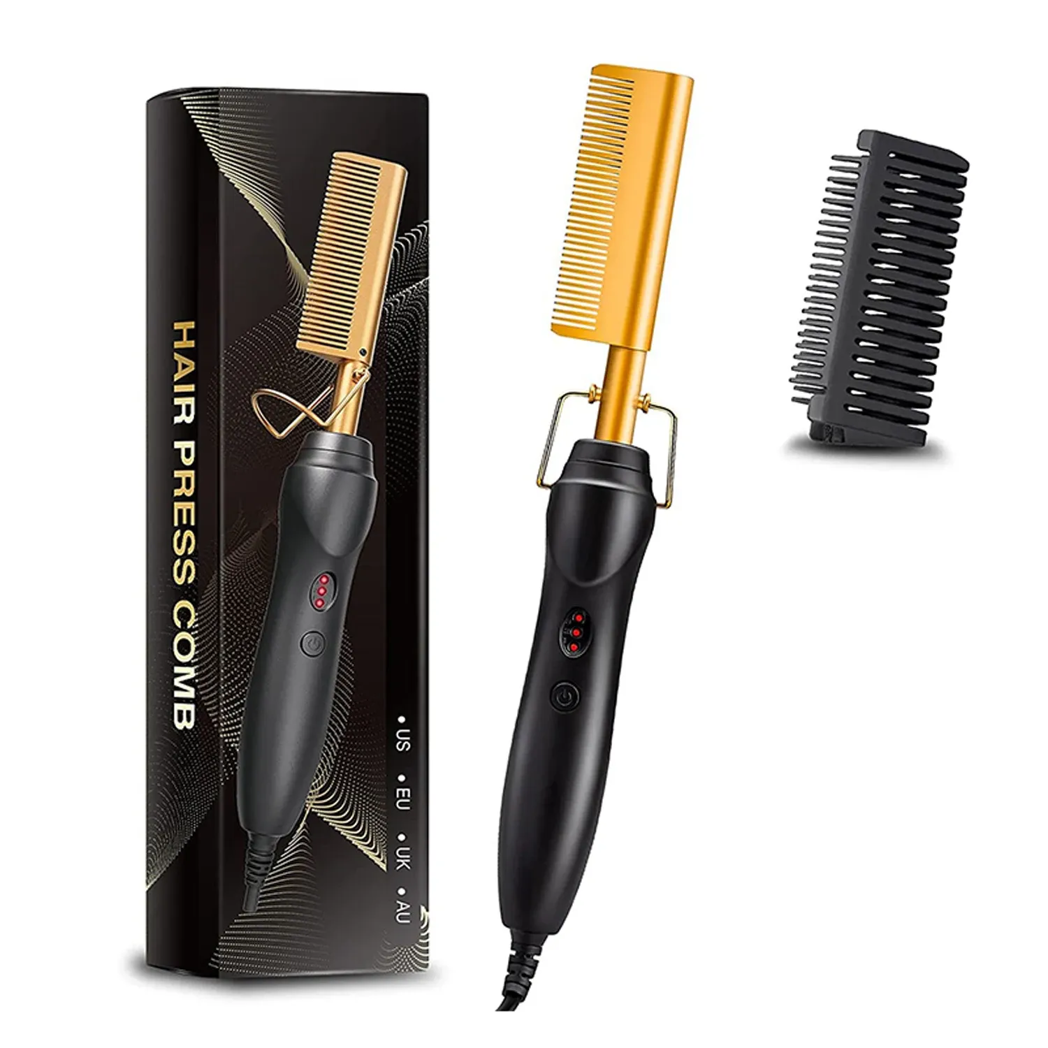 Peigne lisseur portable à chauffage rapide en cuivre, outil de coiffage professionnel 2 en 1 5