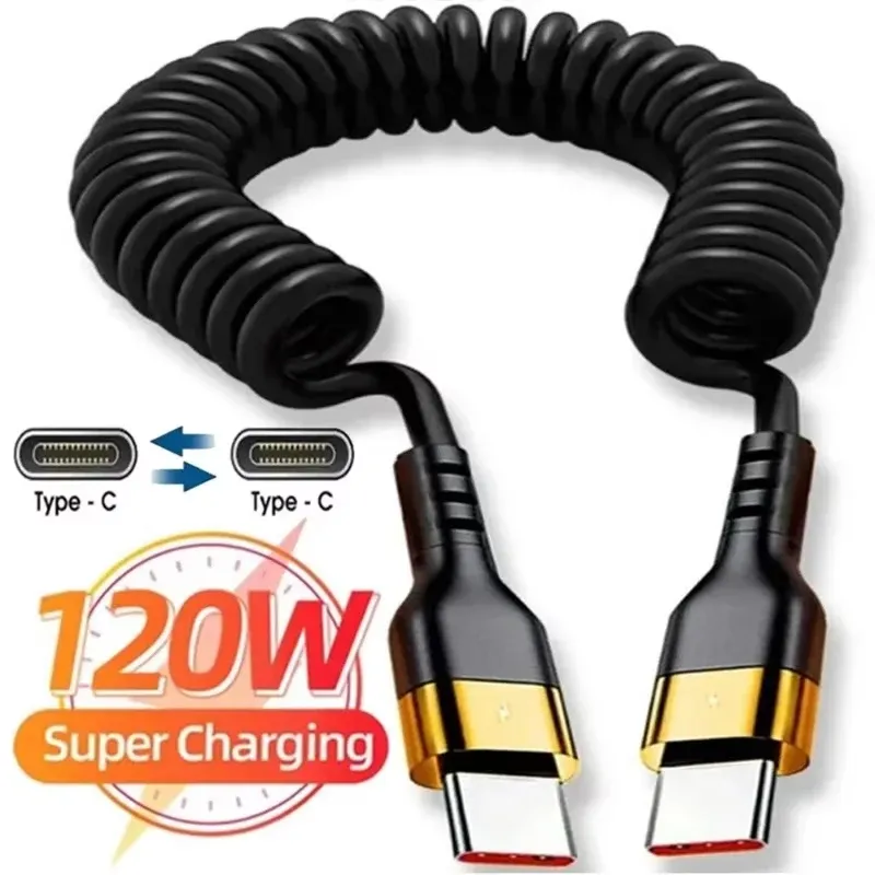Câble USB-C vers USB-C PD 120W 5A, charge rapide, compatible iPhone 15, Xiaomi 12, Samsung S23 et MacBook 1
