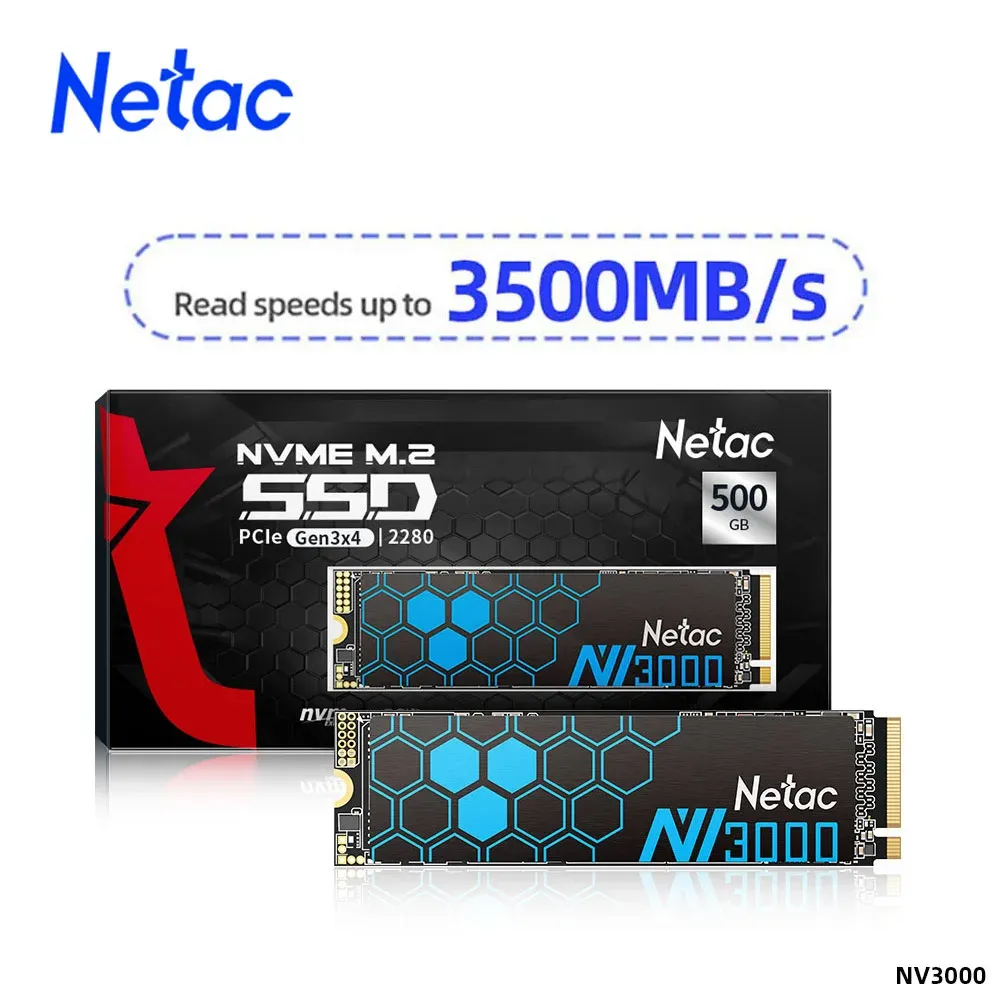 Netac SSD NVMe M.2 250 Go / 500 Go, disque SSD PCIe 3.0 x4 avec dissipateur thermique pour ordinateur portable et de bureau - Image 1