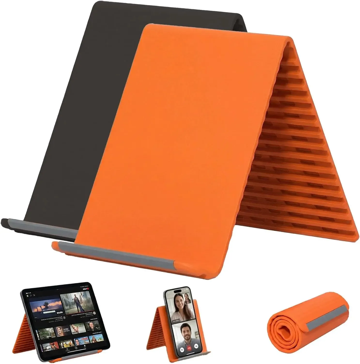 Support de téléphone portable en silicone, support flexible pliable en toute forme, support de bureau multi-angles réglable pour tablette