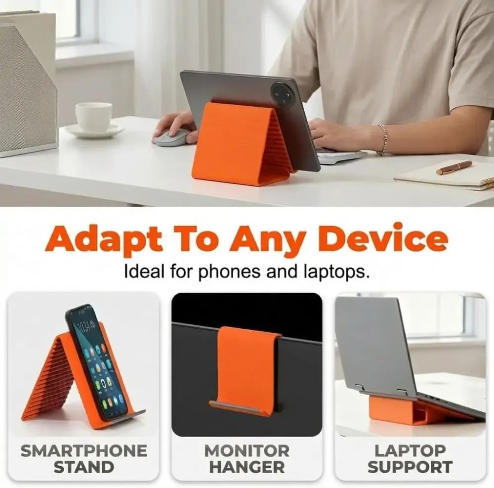 Support de téléphone portable en silicone, support flexible pliable en toute forme, support de bureau multi-angles réglable pour tablette 5