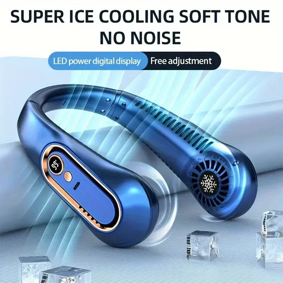 Ventilateur de cou portable, au travail