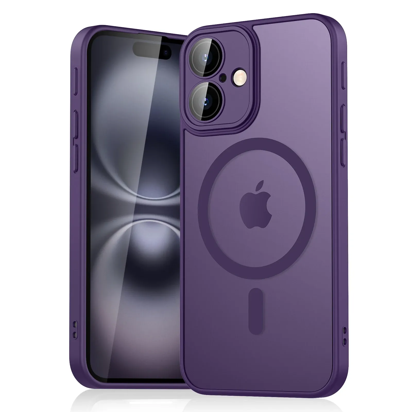 Étui de luxe magnétique translucide antichoc pour iPhone 11 à 16, compatible MagSafe 7