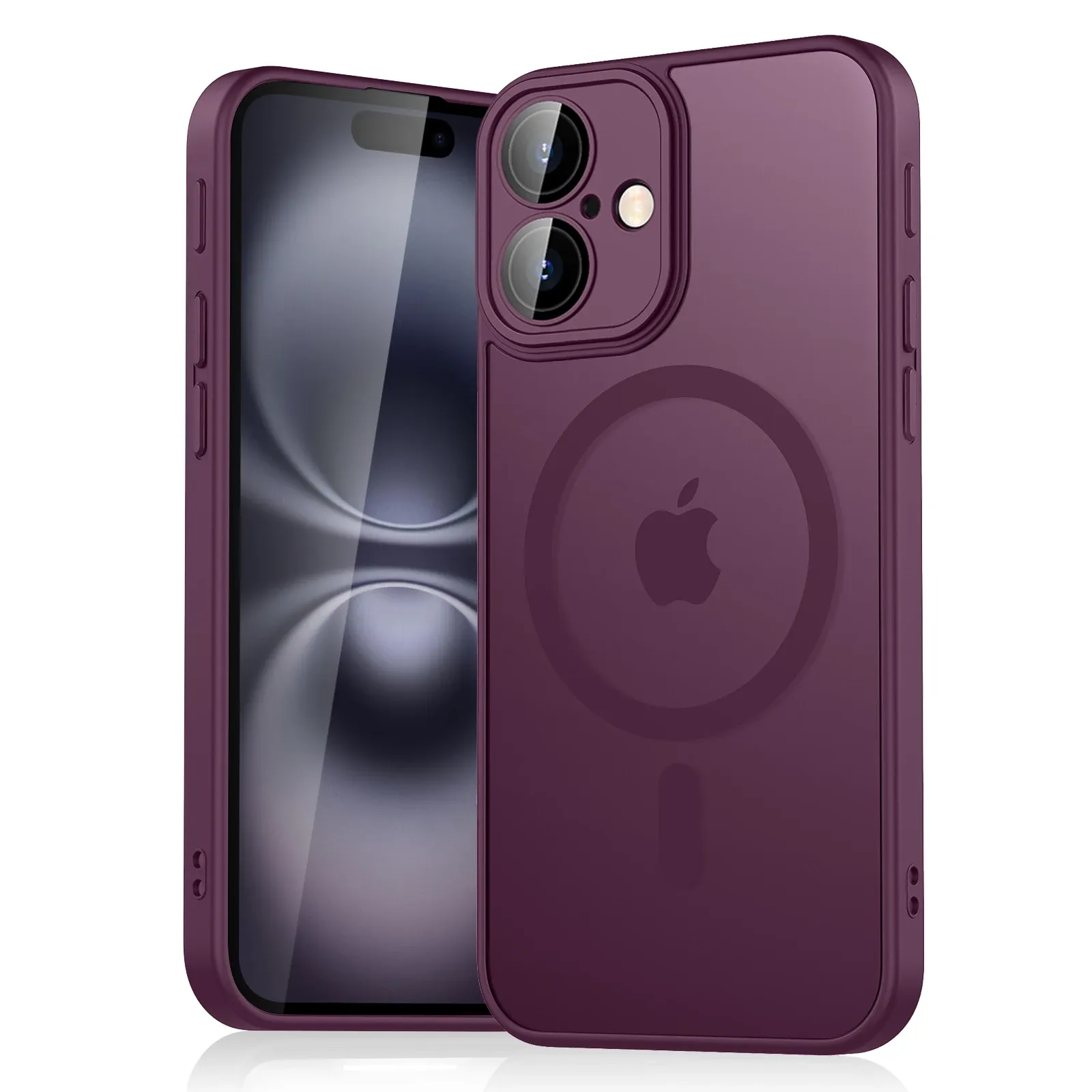 Étui de luxe magnétique translucide antichoc pour iPhone 11 à 16, compatible MagSafe 10