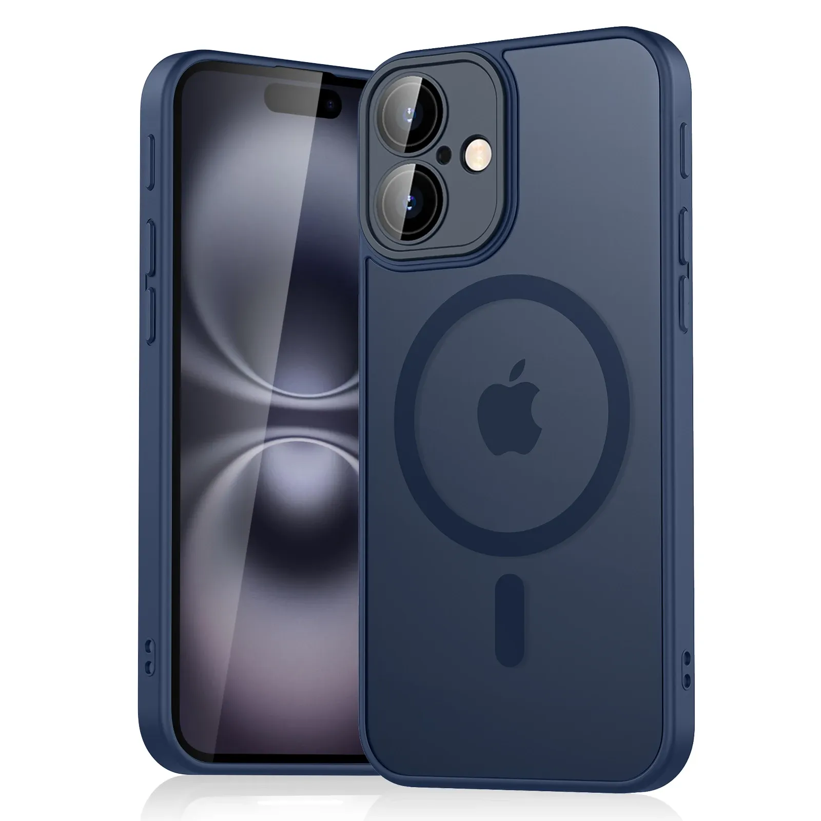 Étui de luxe magnétique translucide antichoc pour iPhone 11 à 16, compatible MagSafe 9