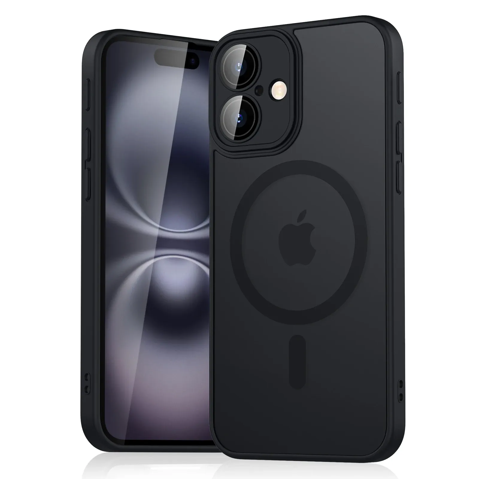 Étui de luxe magnétique translucide antichoc pour iPhone 11 à 16, compatible MagSafe 8