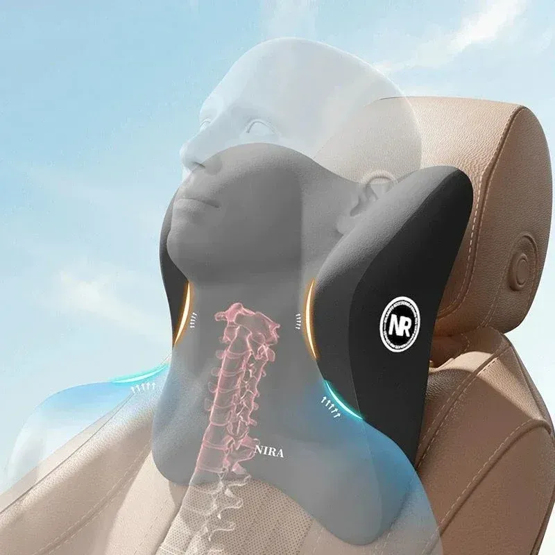 Coussin d'appui-tête et lombaire universel en mousse à mémoire de forme pour voiture 4