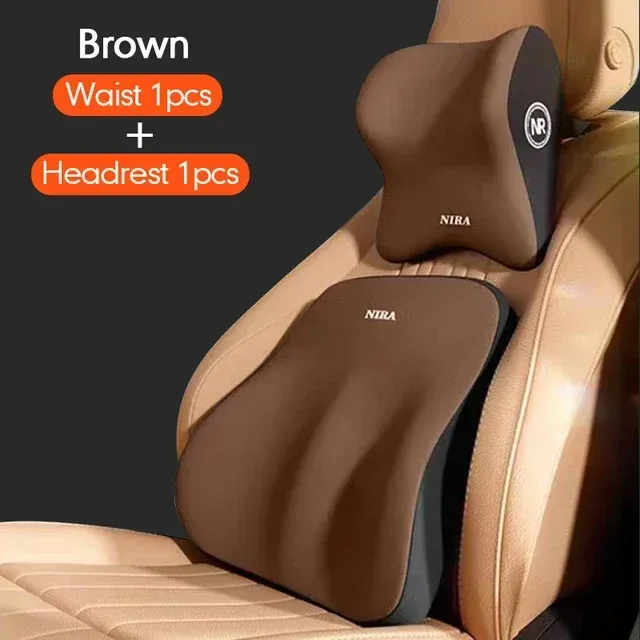 Coussin d'appui-tête et lombaire universel en mousse à mémoire de forme pour voiture 9