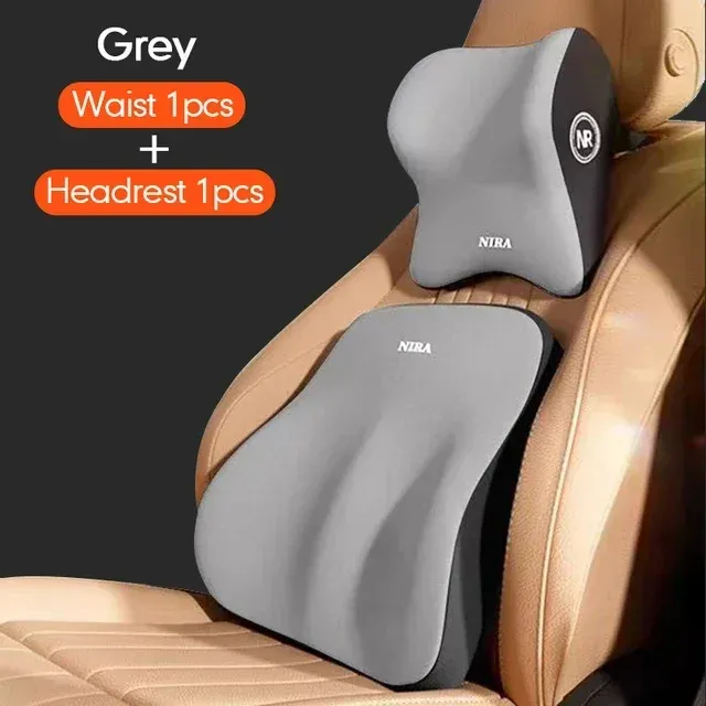 Coussin d'appui-tête et lombaire universel en mousse à mémoire de forme pour voiture 14