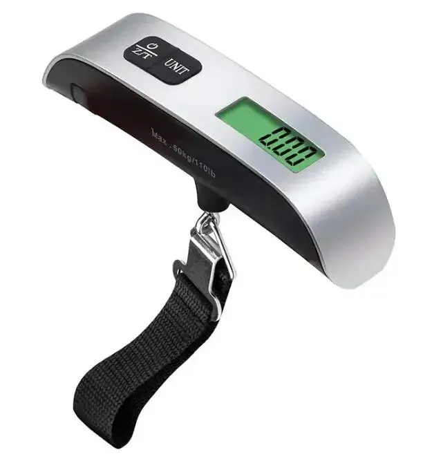 Balance à bagages numérique portable 50 kg, capacité 110 lb, balance suspendue pour valise de voyage 7