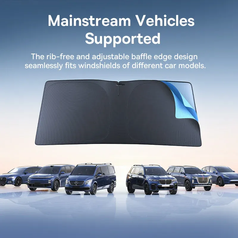 Baseus DT1 – Pare-soleil pliable pour pare-brise avant de voiture, protection UV pour l'été 5